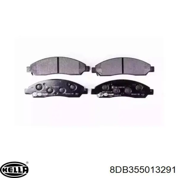 Передние тормозные колодки 8DB355013291 HELLA