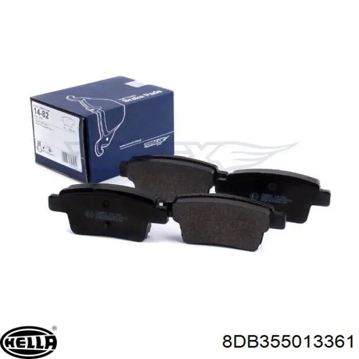 Купить 8DB355013361 HELLA Колодки тормозные задние, дисковые