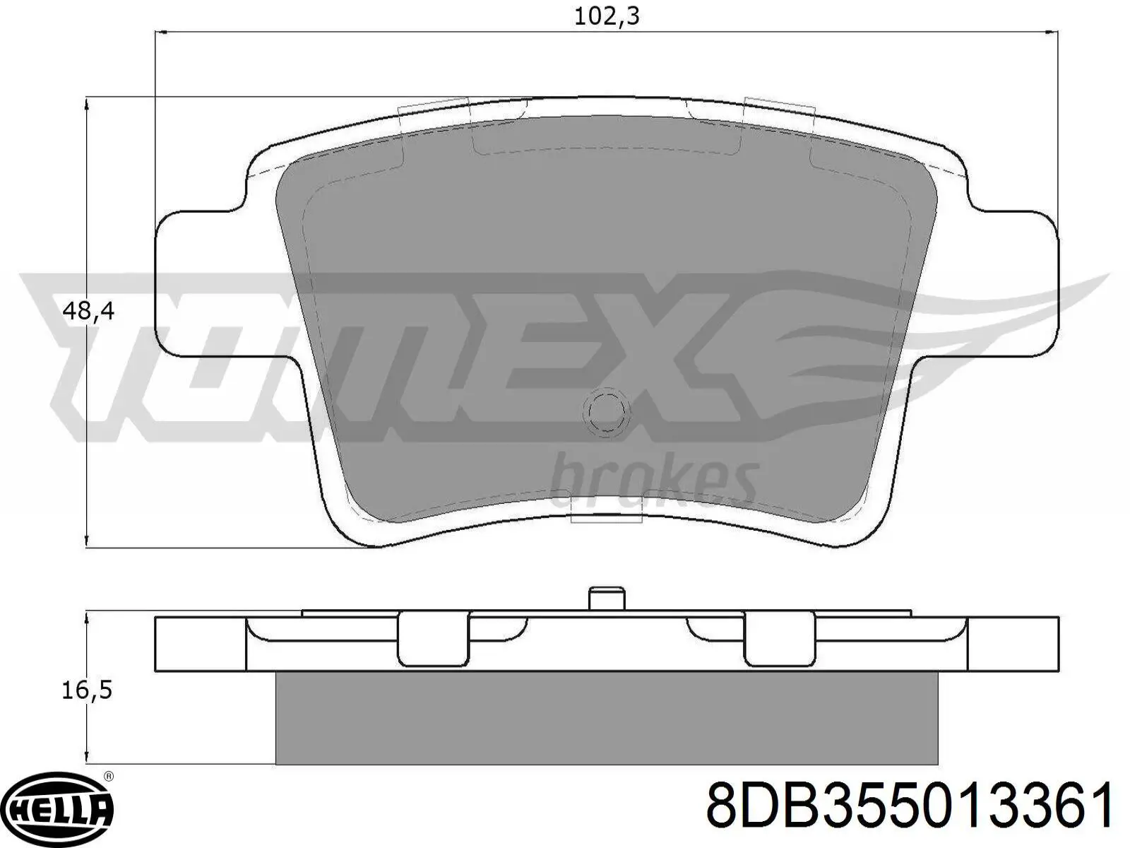 Колодки дисковые  HELLA 8DB355013361 цена, от 23.65 USD