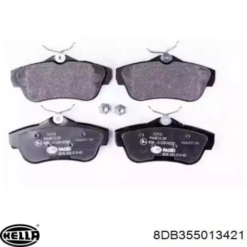 Колодки дисковые  HELLA 8DB355013421 цена, от 27.71 USD
