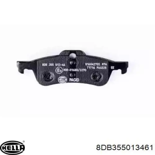 Задние тормозные колодки 8DB355013461 HELLA