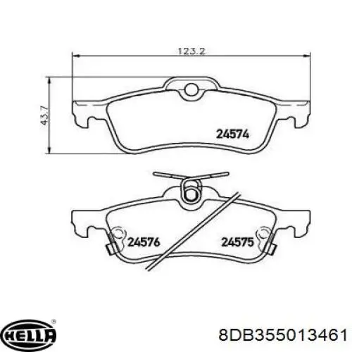 Задние дисковые колодки EBC Brakes DP1973