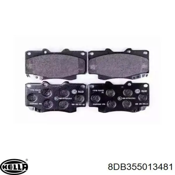 Передние тормозные колодки 8DB355013481 HELLA