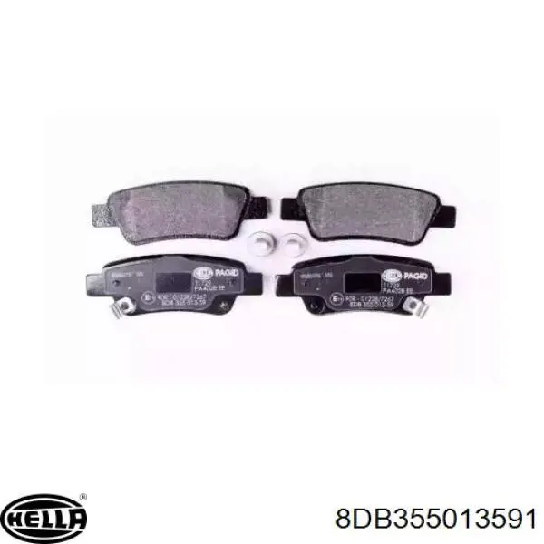 Задние тормозные колодки 8DB355013591 HELLA