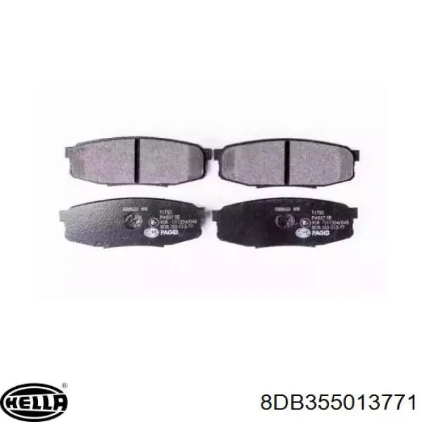 Задние тормозные колодки 8DB355013771 HELLA