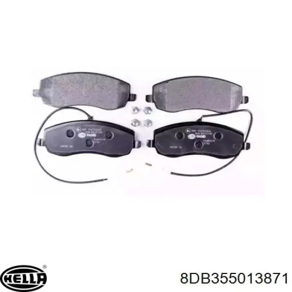 Передние тормозные колодки 8DB355013871 HELLA