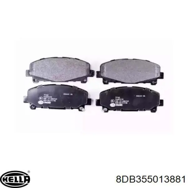 Передние тормозные колодки 8DB355013881 HELLA