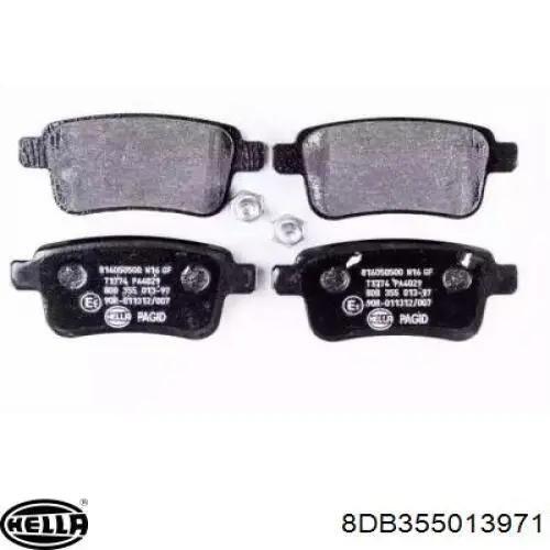 Задние тормозные колодки 8DB355013971 HELLA