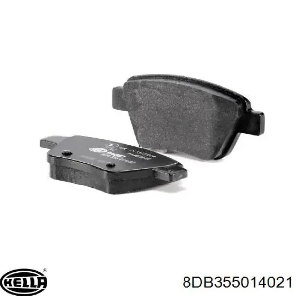 Купить 8DB355014021 HELLA Колодки тормозные задние, дисковые