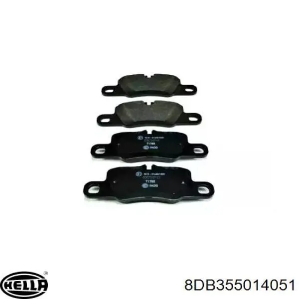 Задние тормозные колодки 8DB355014051 HELLA