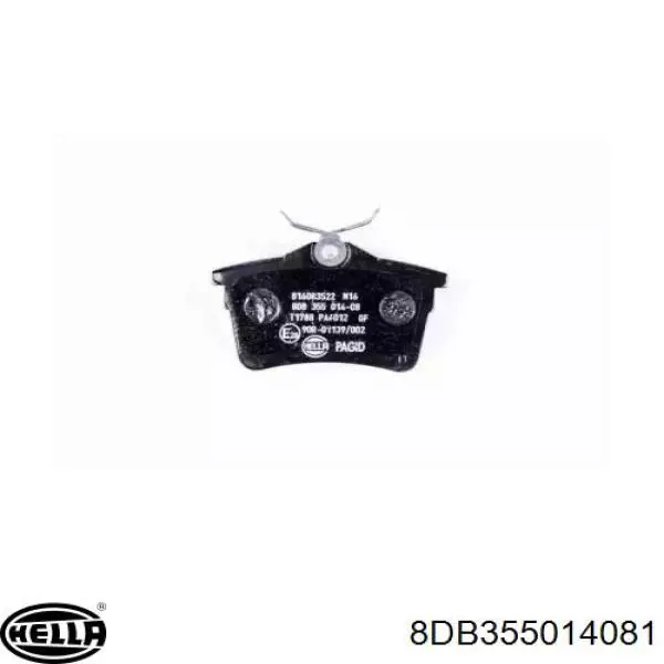 Купить 8DB355014081 HELLA Колодки тормозные задние, дисковые