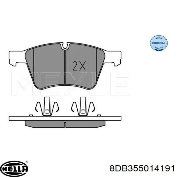 Купить 8DB355014191 HELLA Колодки тормозные