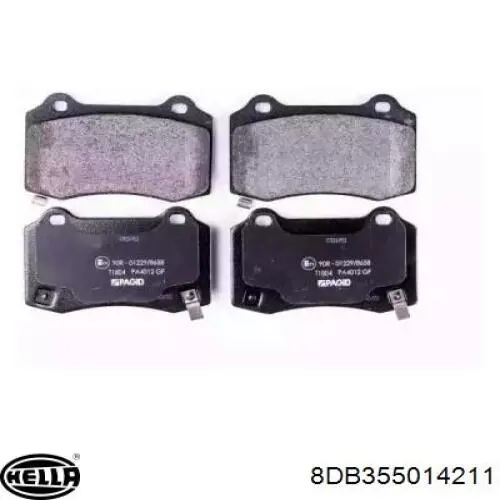 Задние тормозные колодки 8DB355014211 HELLA