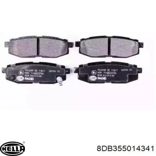 Колодки дисковые  HELLA 8DB355014341 цена, от 22.22 USD