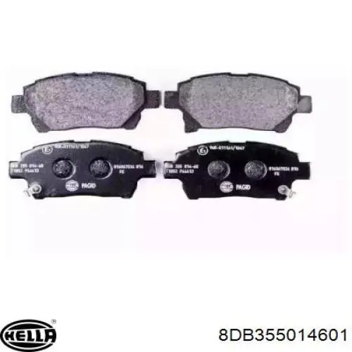 Передние тормозные колодки 8DB355014601 HELLA