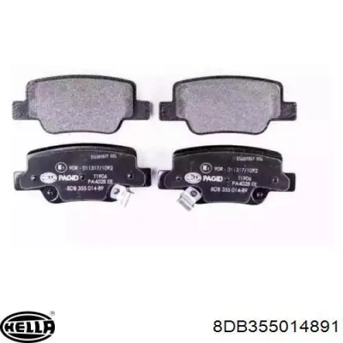 Задние тормозные колодки 8DB355014891 HELLA