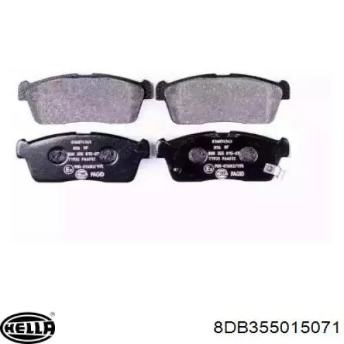 Передние тормозные колодки 8DB355015071 HELLA