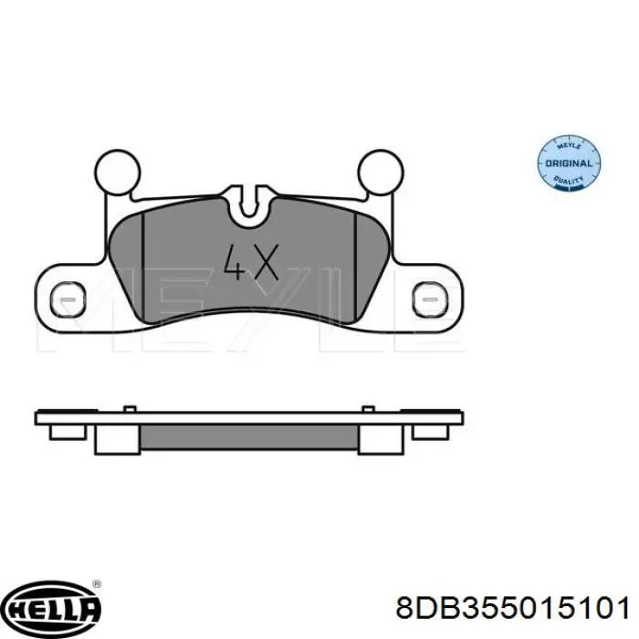 Задние тормозные колодки 8DB355015101 HELLA