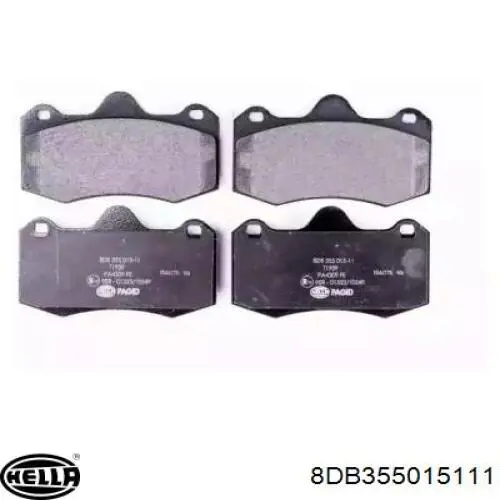 Передние тормозные колодки 8DB355015111 HELLA