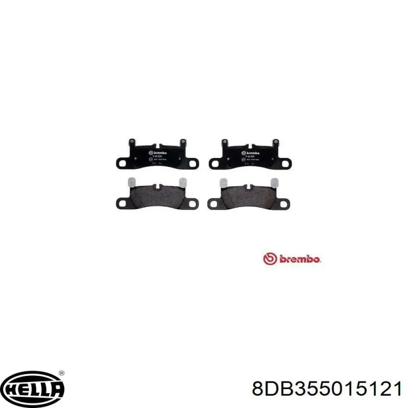 Задние тормозные колодки 8DB355015121 HELLA