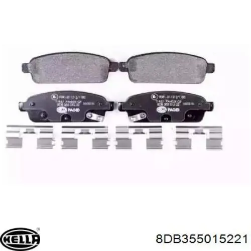 Задние тормозные колодки 8DB355015221 HELLA