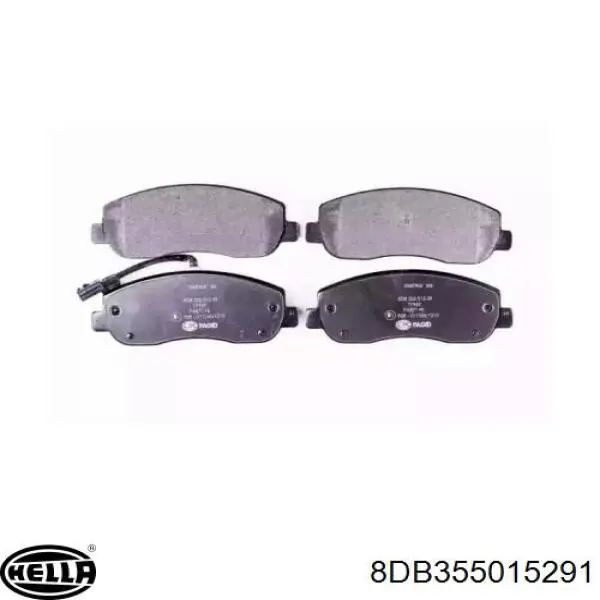 Передние тормозные колодки 8DB355015291 HELLA