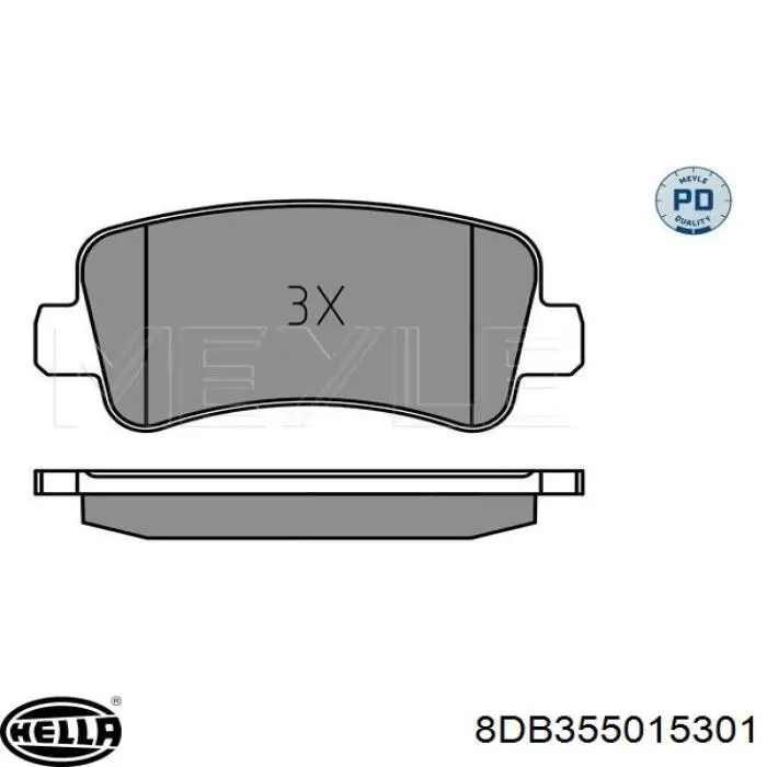 Задние тормозные колодки 8DB355015301 HELLA