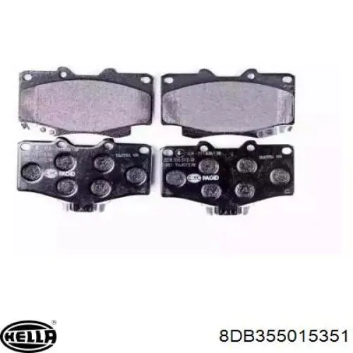 Передние тормозные колодки 8DB355015351 HELLA