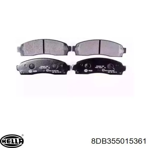 Передние тормозные колодки 8DB355015361 HELLA