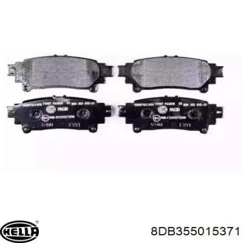 Задние тормозные колодки 8DB355015371 HELLA