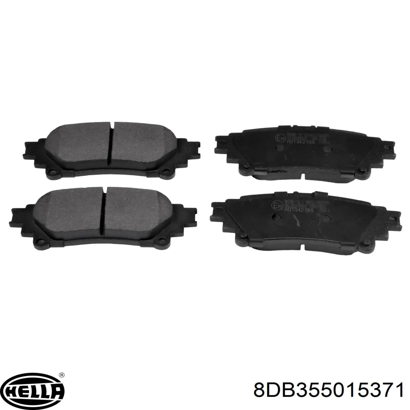 Купить 8DB355015371 HELLA Колодки тормозные задние, дисковые
