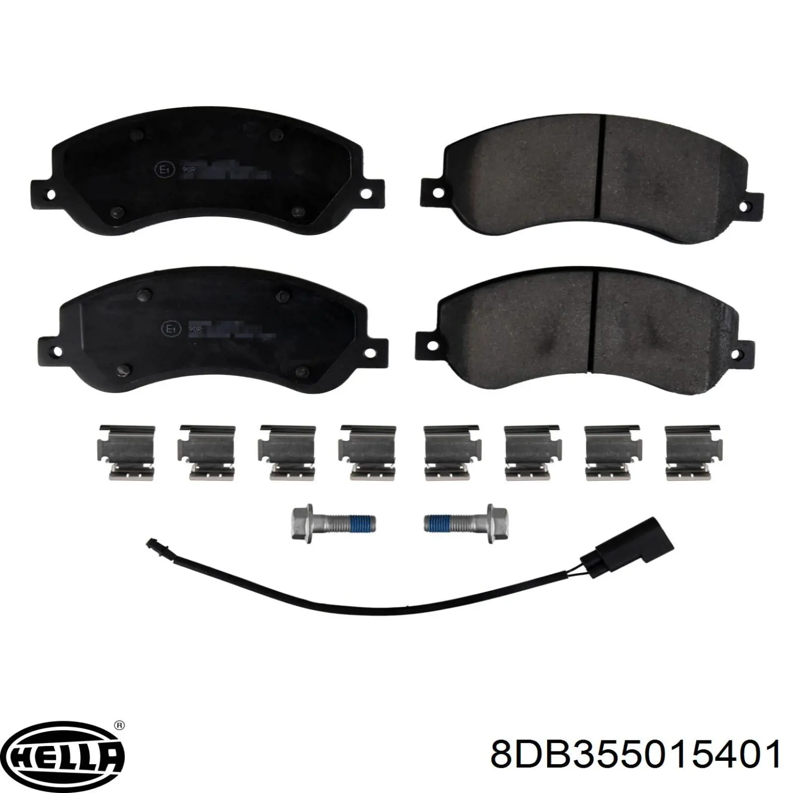 Передние тормозные колодки 8DB355015401 HELLA