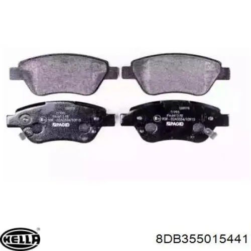 Передние тормозные колодки 8DB355015441 HELLA