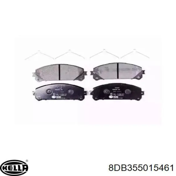 Передние тормозные колодки 8DB355015461 HELLA