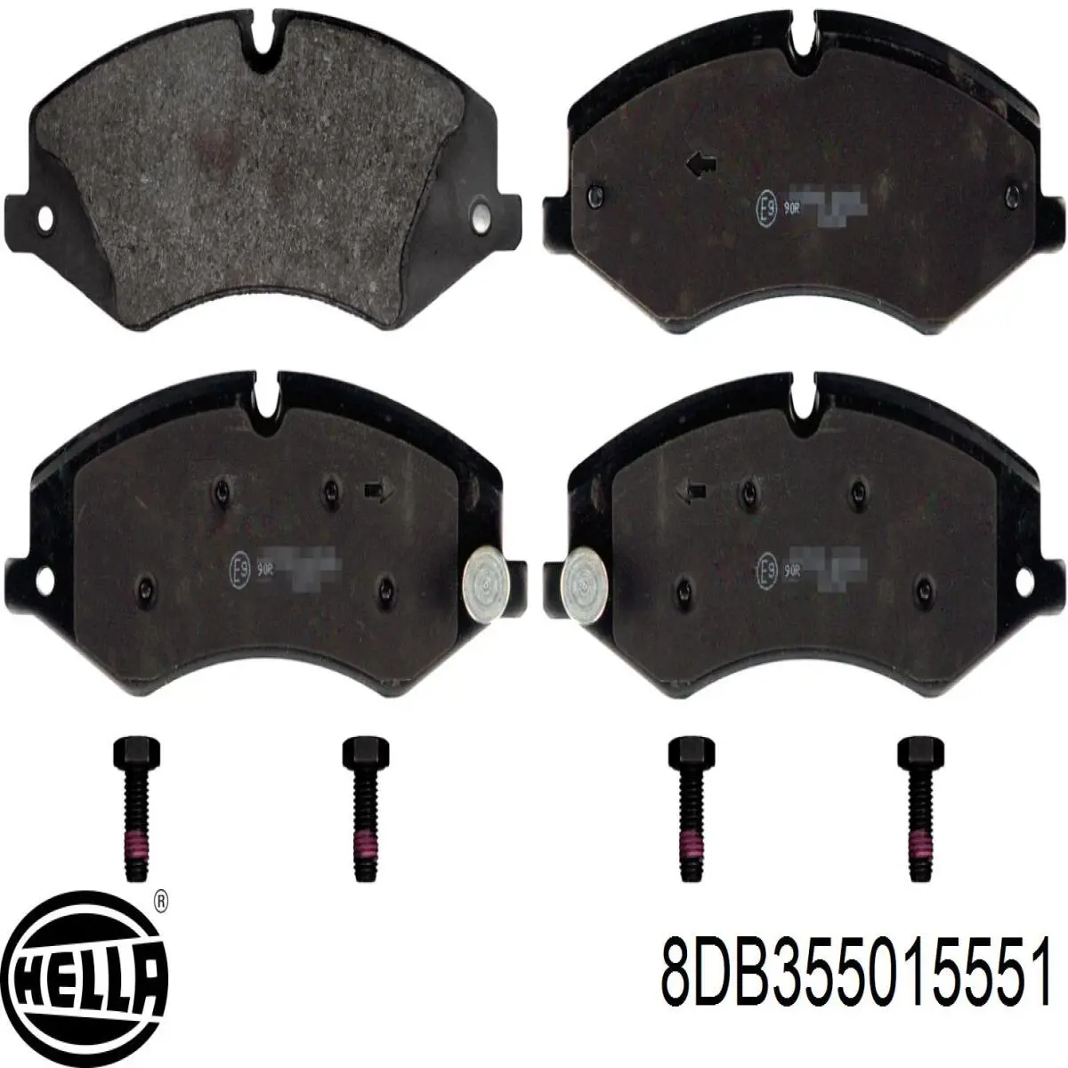 Передние тормозные колодки 8DB355015551 HELLA