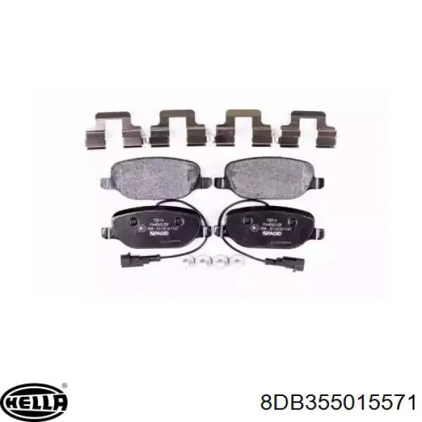 Задние тормозные колодки 8DB355015571 HELLA