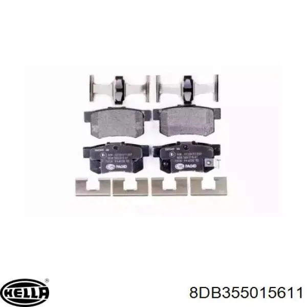 Задние тормозные колодки 8DB355015611 HELLA