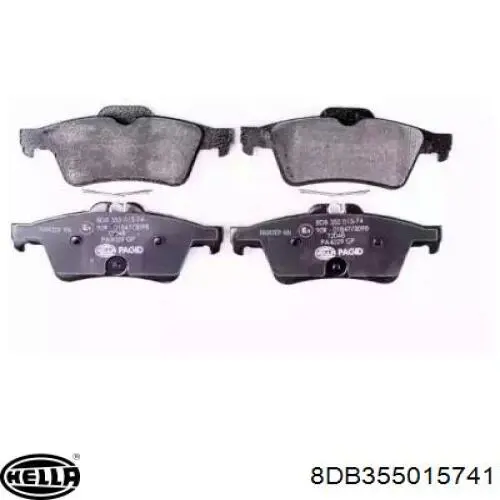 Задние тормозные колодки 8DB355015741 HELLA