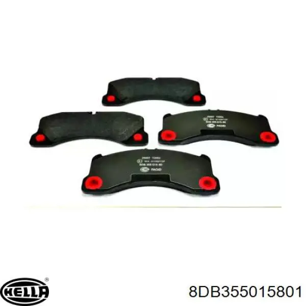 Передние тормозные колодки 8DB355015801 HELLA