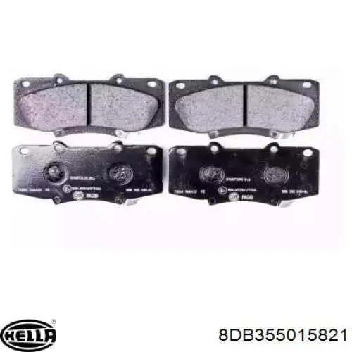 Передние тормозные колодки 8DB355015821 HELLA