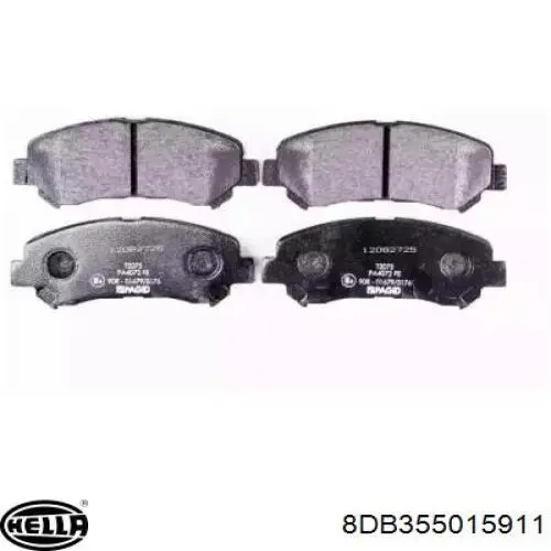 Передние тормозные колодки 8DB355015911 HELLA