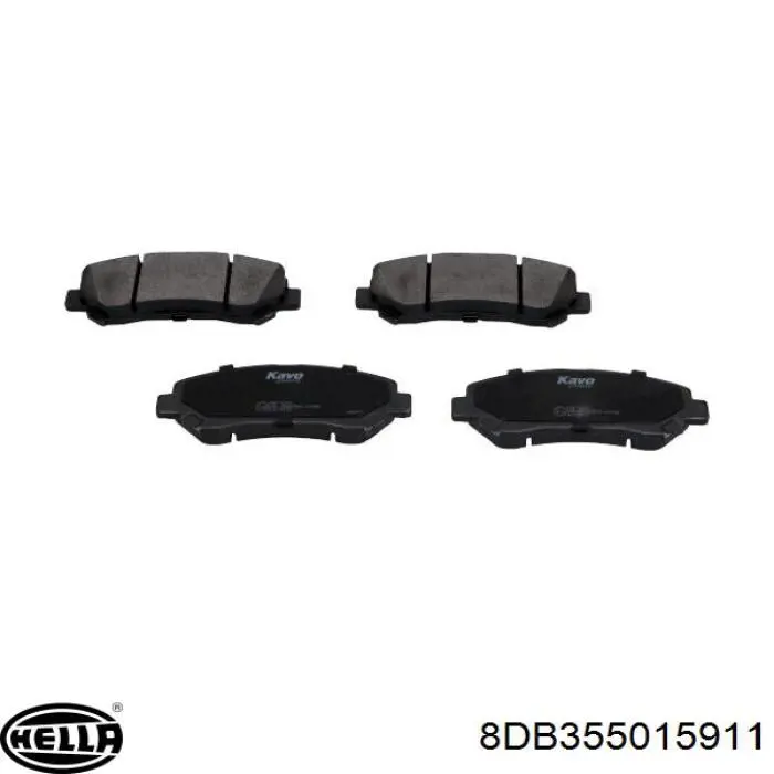 Передние тормозные колодки 8DB355015911 HELLA
