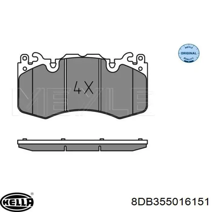 Колодки HELLA 8DB355016151 цена, от 136.38 USD