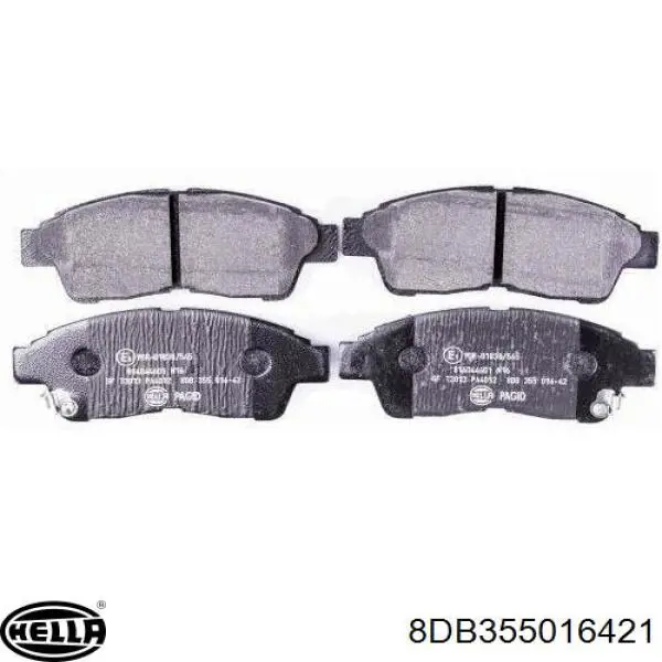 Передние тормозные колодки 8DB355016421 HELLA