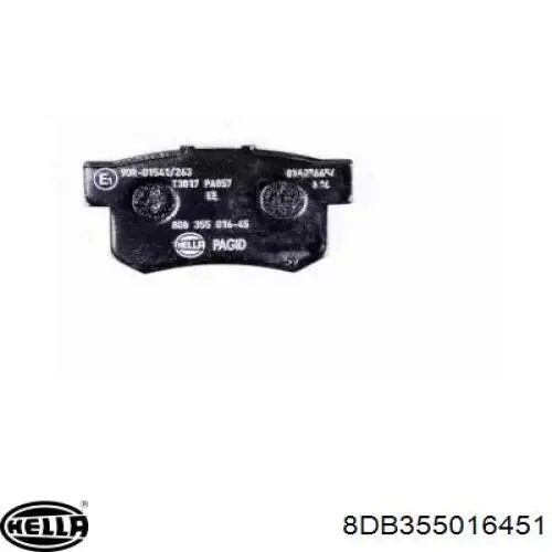 Колодки дисковые  HELLA 8DB355016451 цена, от 21.15 USD