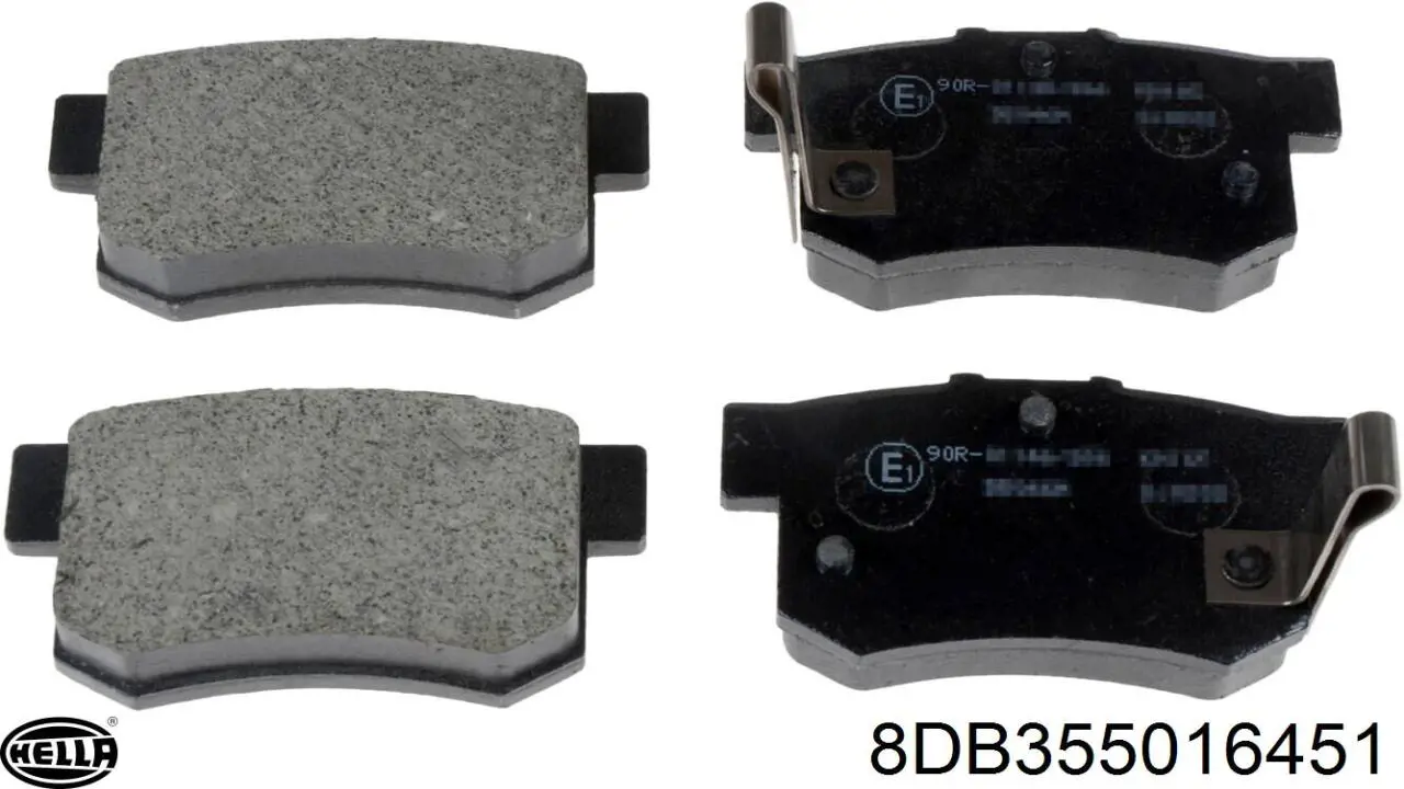 Задние тормозные колодки 8DB355016451 HELLA