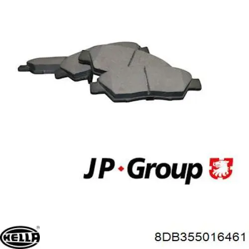 Передние тормозные колодки 8DB355016461 HELLA