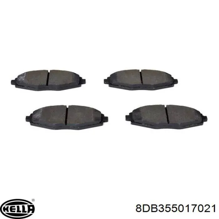 Купить 8DB355017021 HELLA Колодки тормозные