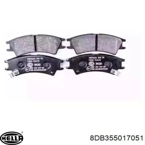 Передние тормозные колодки 8DB355017051 HELLA