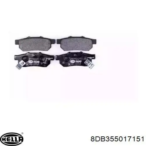 Задние тормозные колодки 8DB355017151 HELLA